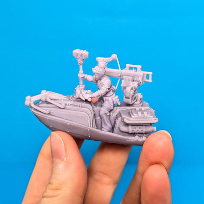 Scumrider - Sump Raft - Sci-Fi City Skirmish Wargaming Terrain by Print Minis