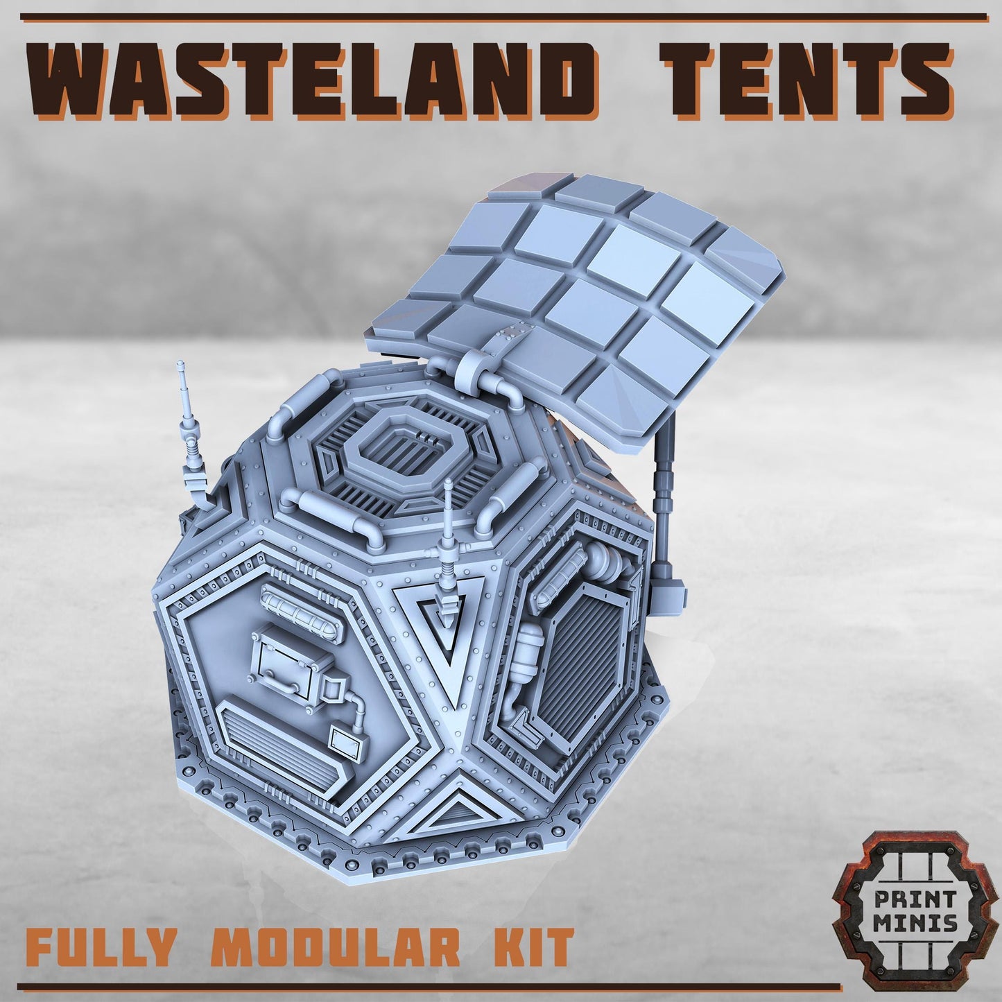 Wasteland Tents Kit -  Sci-Fi Grimdark Desert Terrain by Print Minis