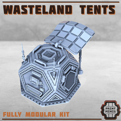 Wasteland Tents Kit -  Sci-Fi Grimdark Desert Terrain by Print Minis