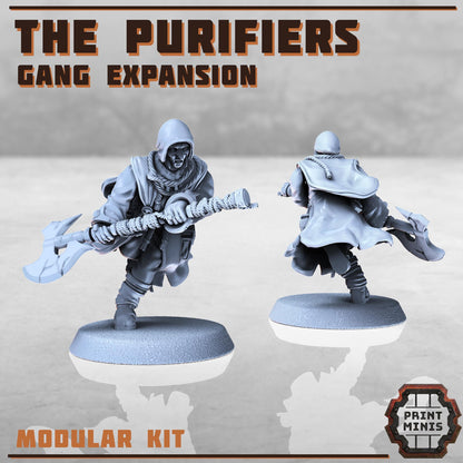 Purifier Gang - Expansion -  Sci-Fi Grimdark City Skirmish Warfare Purifier Mercenaries by Print Minis