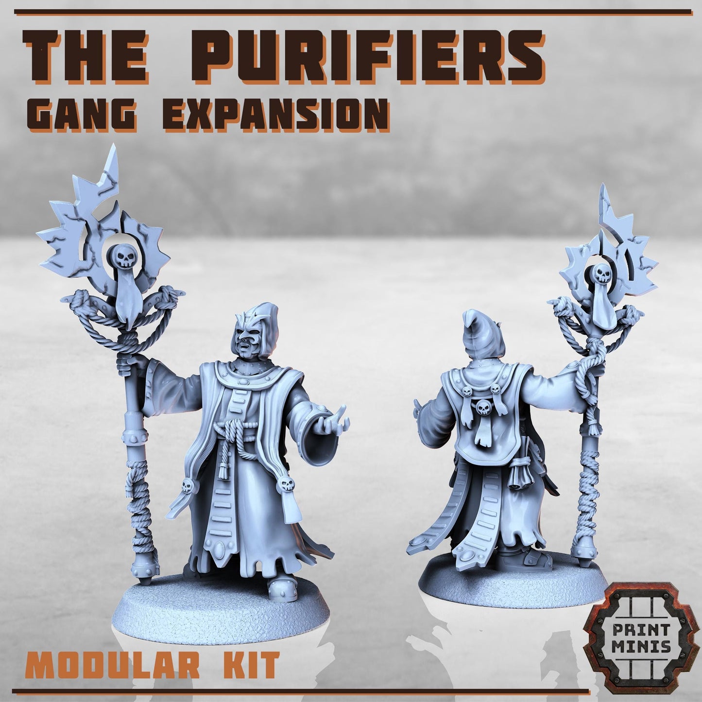 Purifier Gang - Expansion -  Sci-Fi Grimdark City Skirmish Warfare Purifier Mercenaries by Print Minis