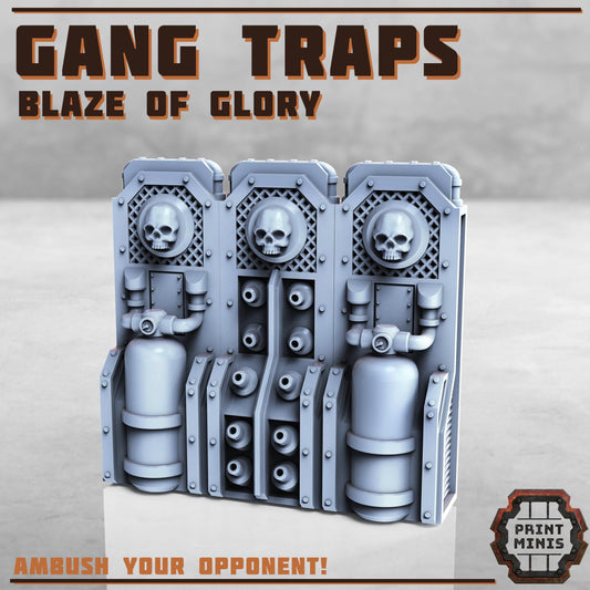 Dieselpunk Gang Traps -  Sci-Fi Grimdark City Skirmish Warfare Mercenaries by Print Minis