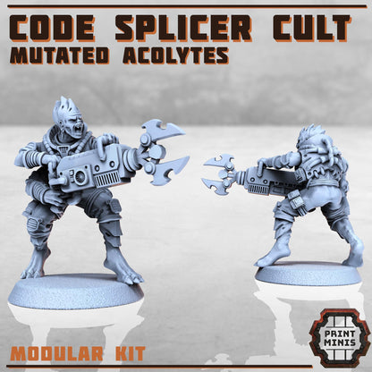 Code Splicer Cult - Mutated Acolytes -  Sci-Fi Grimdark Splicers by Print Minis