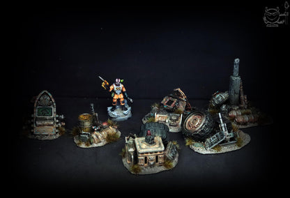 Industrial Trash Piles - Sci-Fi Space Industrial Terrain by Print Minis