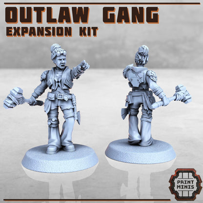 Outlaw Gang Expansion - Outcast Gangers - Sci-Fi Grimdark Mercenaries by Print Minis