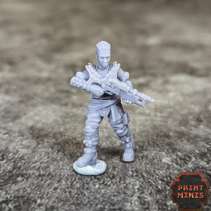 Outlaw Gang - Outcast Gangers - Sci-Fi Grimdark Mercenaries by Print Minis