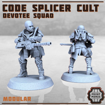 Code Splicer Cult - Devotee Squad -  Sci-Fi Grimdark Splicers by Print Minis