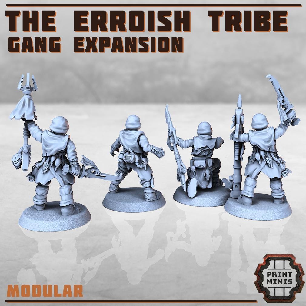 The Erroish Tribe - Gang Expansion -  Sci-Fi Grimdark Mercenaries by Print Minis