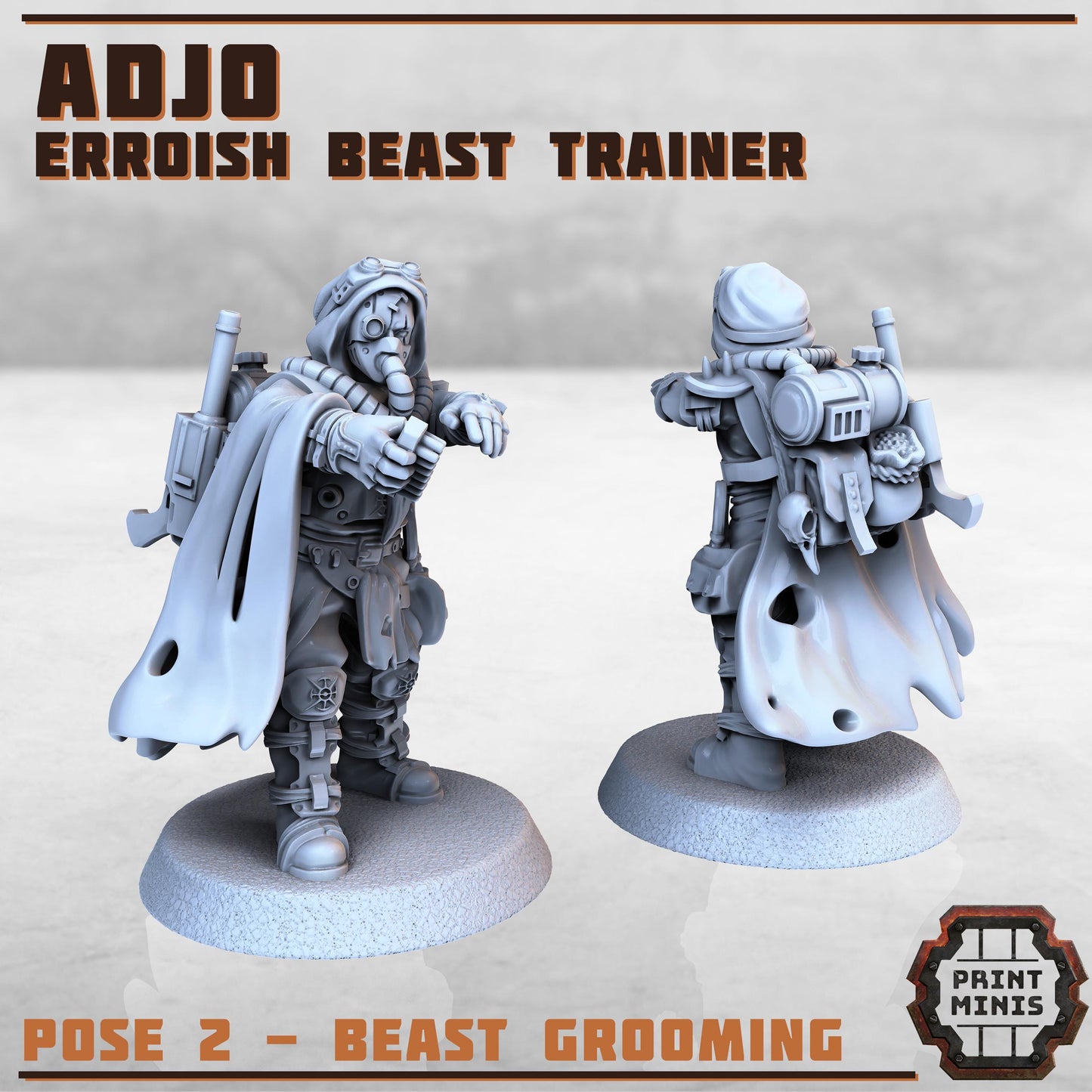 Erroish Beast Trainer and Sand Sprinters -  Sci-Fi Grimdark Mercenaries by Print Minis