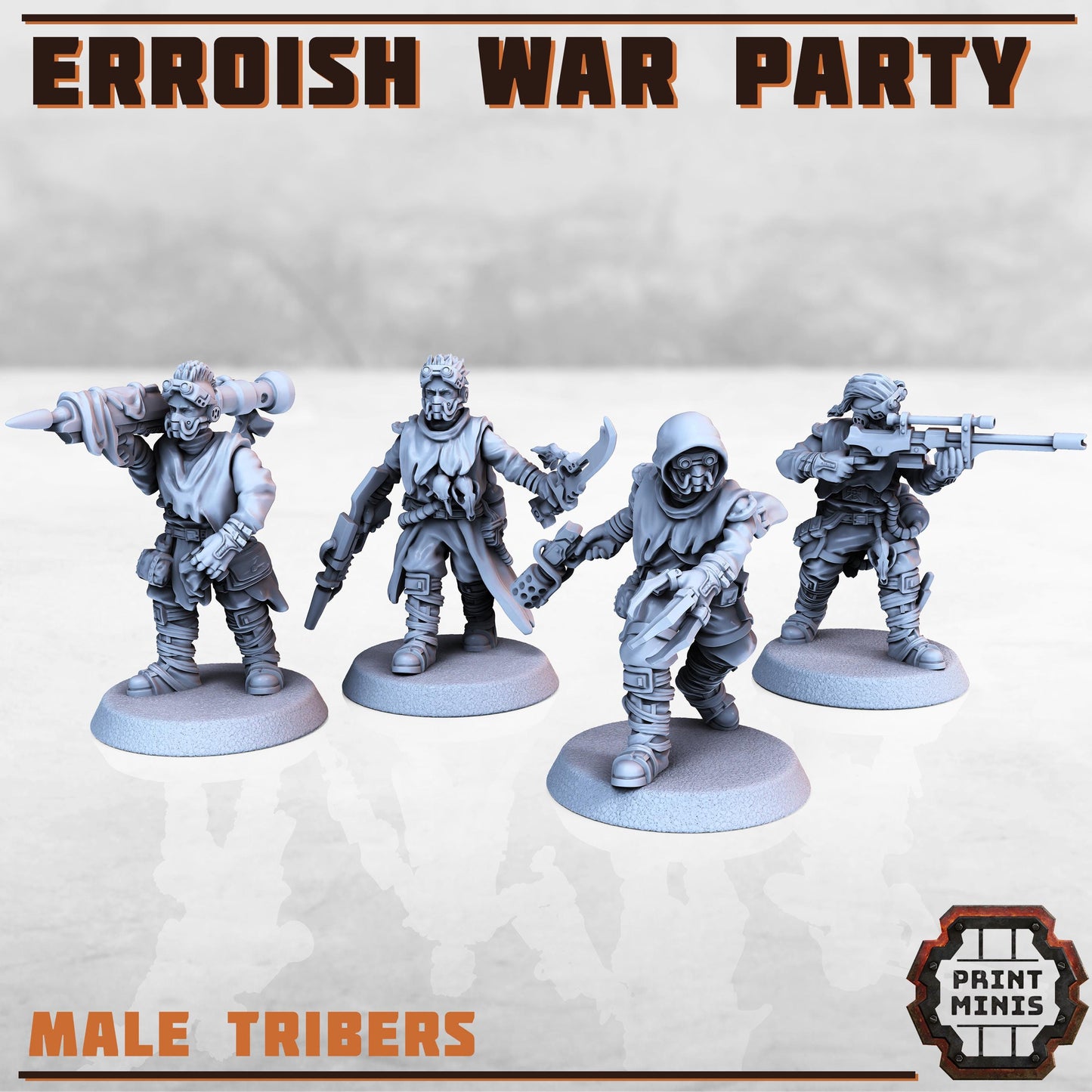 Erroish War Party - The Erroiish Tribe -  Sci-Fi Grimdark Mercenaries by Print Minis