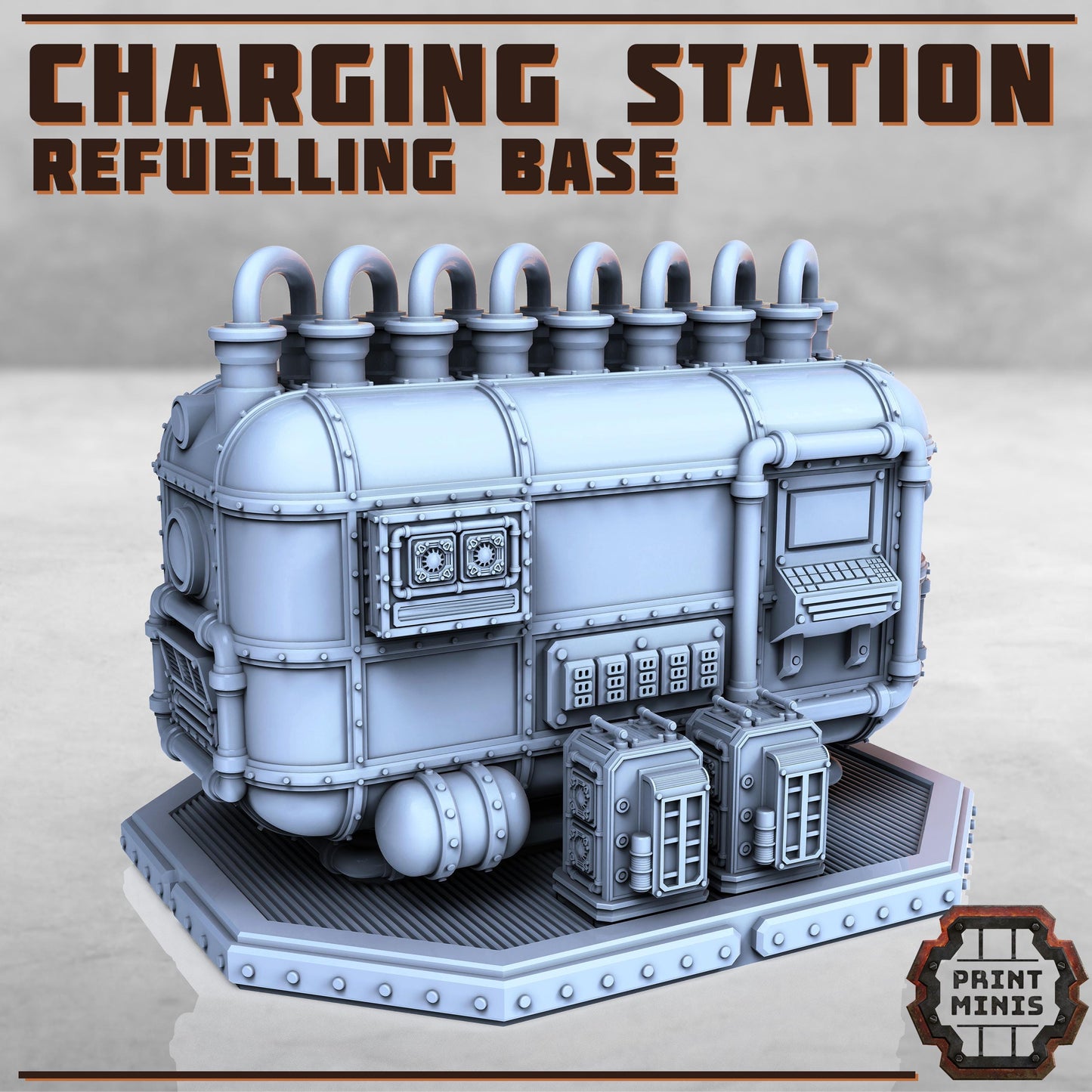 Charging Station - Refuelling Base - Sci-Fi Space Industrial Terrain by Print Minis