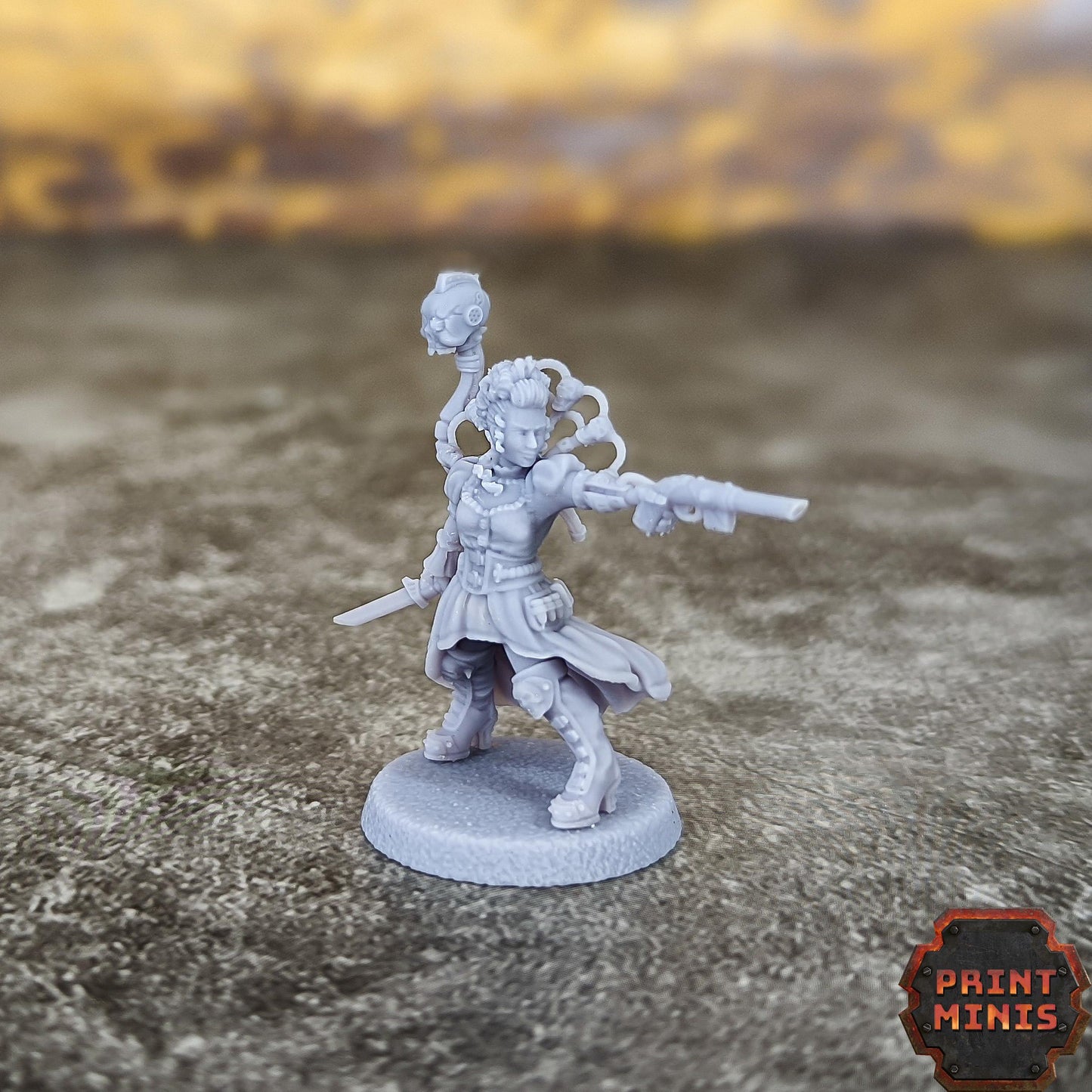 Cressida - Bounty Hunter -  Sci-Fi Grimdark Mercenaries by Print Minis