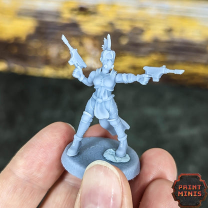 Bitter Nightshades Female Gang - Sci-Fi Grimdark City Skirmish Warfare Female Mercenaries by Print Minis