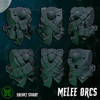 Pirate Commandos - Melee Orcs, Space-Faring Orkish Menace Sculpted by Mekka Miniatures, Grimdark Compatible, Scaled for Sci-Fi Wargames