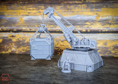 Heavy Lift Crane - Sci-Fi Space Industrial Terrain by Print Minis