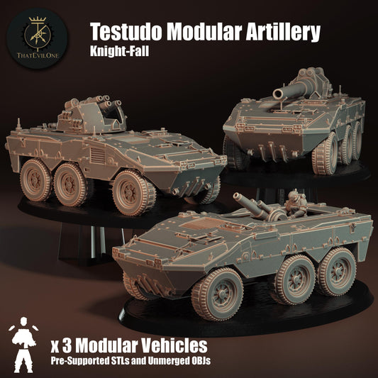 Testudo Modular Artillery, Modular Sci-Fi Vehicle by ThatEvilOne, Sci-fi Wargames Proxy, Imperial Auxilia Army Long Range Artillery