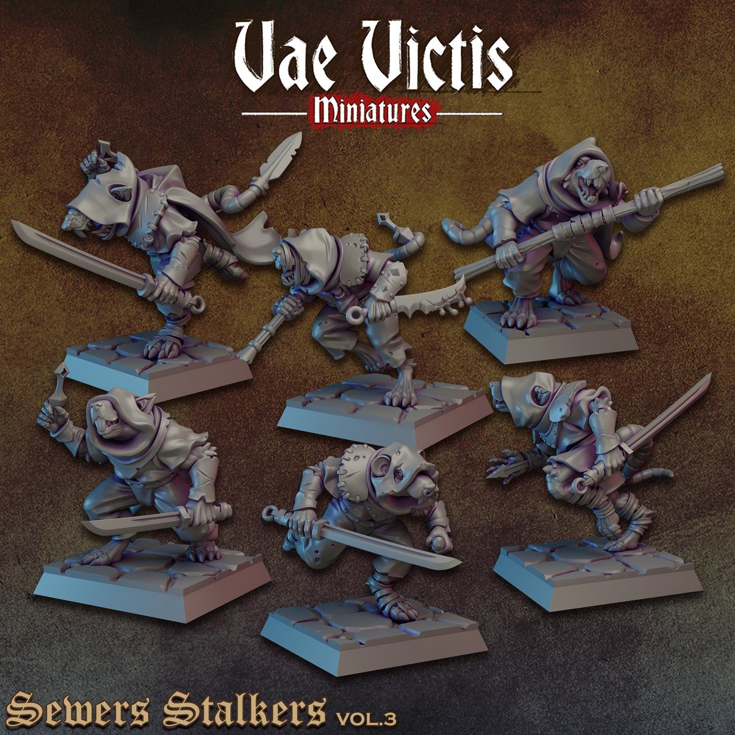 Sewers Stalkers vol.3,  Fantasy Miniatures by Vae Victis, perfect for Fantasy Wargames and Tabletop RPGs
