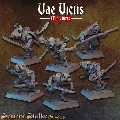 Sewers Stalkers vol.3,  Fantasy Miniatures by Vae Victis, perfect for Fantasy Wargames and Tabletop RPGs