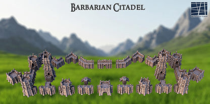 Barbarian Citadel - Tabletop Terrain - 28 MM, Tabletop 3D Printed Terrain by MiniatureLand, Perfect for Wargaming and RPGs