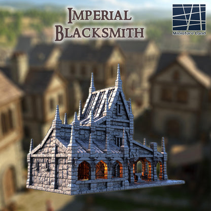 Imperial Blacksmith - Tabletop Terrain - 28 MM, Tabletop 3D Printed Terrain by MiniatureLand, Perfect for Wargaming and RPGs