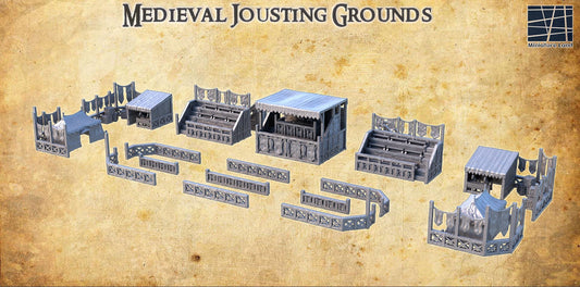 Medieval Jousting Grounds - Tabletop Terrain - 28 MM, Tabletop 3D Printed Terrain by MiniatureLand, Perfect for Wargaming and RPGs