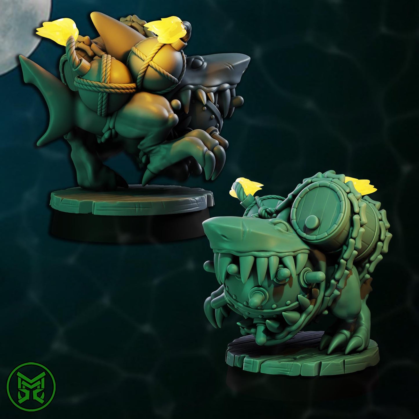 Pirate Commandos - Full Set, Space-Faring Orkish Menace Sculpted by Mekka Miniatures, Grimdark Compatible, Scaled for Sci-Fi Wargames