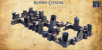 Modular Ruined Citadel - Tabletop Terrain - 28 MM, Tabletop 3D Printed Terrain by MiniatureLand, Perfect for Wargaming and RPGs