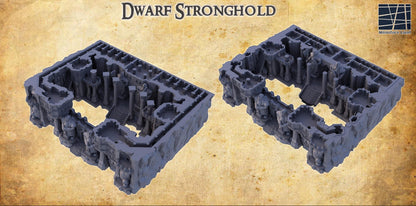 Dwarf Stronghold - Tabletop Terrain - 28 MM, Tabletop 3D Printed Terrain by MiniatureLand, Perfect for Wargaming and RPGs
