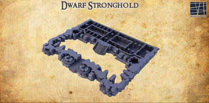 Dwarf Stronghold - Tabletop Terrain - 28 MM, Tabletop 3D Printed Terrain by MiniatureLand, Perfect for Wargaming and RPGs