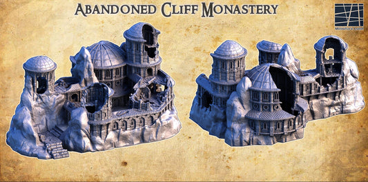 Abandoned Cliff Monastery - Tabletop Terrain - 28 MM, Tabletop 3D Printed Terrain by MiniatureLand, Perfect for Wargaming and RPGs