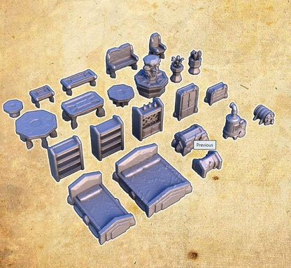 Dwarf Scatter Objects - Tabletop Terrain - 28 MM, Tabletop 3D Printed Terrain by MiniatureLand, Perfect for Wargaming and RPGs