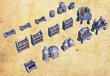 Dwarf Scatter Objects - Tabletop Terrain - 28 MM, Tabletop 3D Printed Terrain by MiniatureLand, Perfect for Wargaming and RPGs