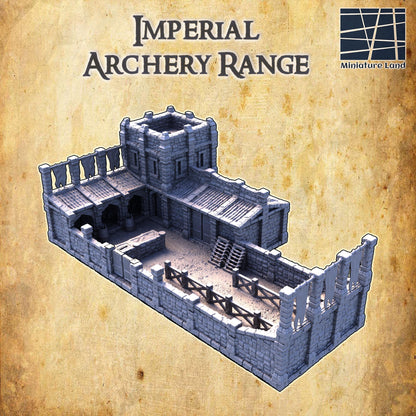 Imperial Archery Range - Tabletop Terrain - 28 MM, Tabletop 3D Printed Terrain by MiniatureLand, Perfect for Wargaming and RPGs
