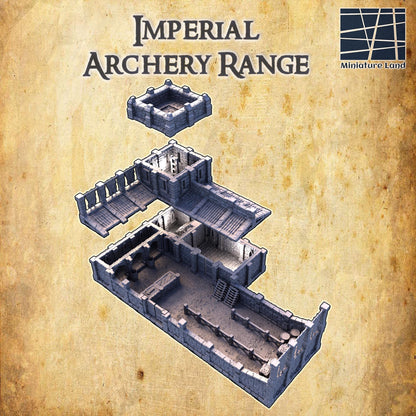 Imperial Archery Range - Tabletop Terrain - 28 MM, Tabletop 3D Printed Terrain by MiniatureLand, Perfect for Wargaming and RPGs