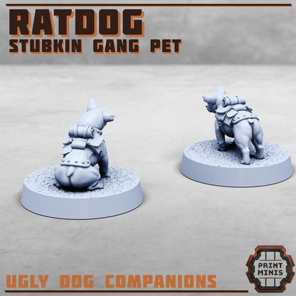Ratdogs - Ugly Stubkin Gang Pet - Sci-Fi Grimdark Smallfolk by Print Minis