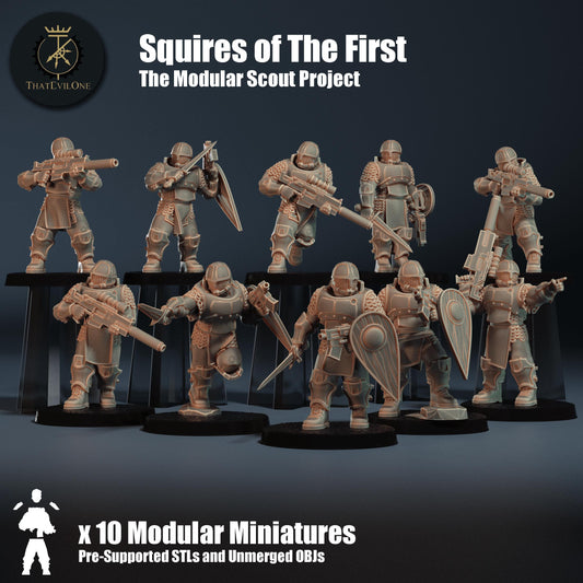 Modular Squires of The First, Modular Sci-Fi warriors by ThatEvilOne, Sci-Fi Wargames Proxy