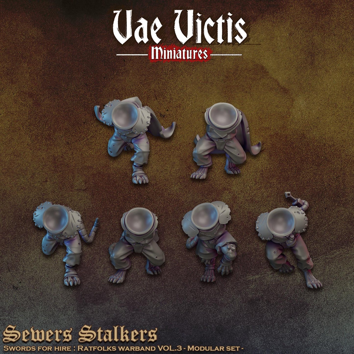 Sewers Stalkers vol.3,  Fantasy Miniatures by Vae Victis, perfect for Fantasy Wargames and Tabletop RPGs