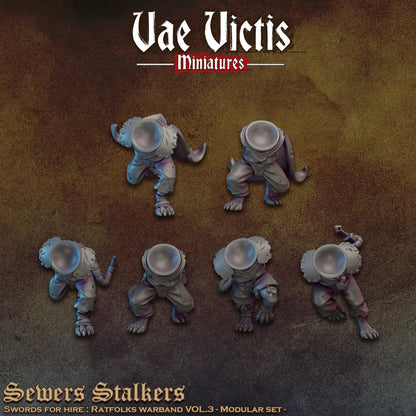 Sewers Stalkers vol.3,  Fantasy Miniatures by Vae Victis, perfect for Fantasy Wargames and Tabletop RPGs