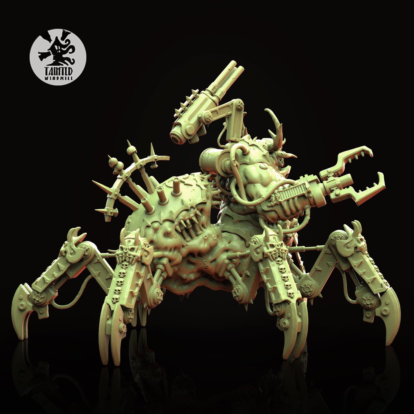 Bubonic Annihilator Walker, Chaotic Daemonic Monopose Miniatures Sculpted by Tainted Windmill for Wargames set in the Grimdark Future
