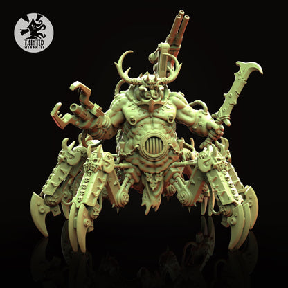 Bubonic Annihilator Walker, Chaotic Daemonic Monopose Miniatures Sculpted by Tainted Windmill for Wargames set in the Grimdark Future
