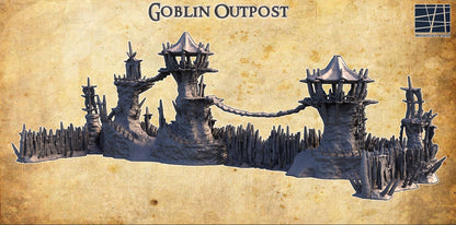 Goblin Outpost - Tabletop Terrain - 28 MM, Tabletop 3D Printed Terrain by MiniatureLand, Perfect for Wargaming and RPGs