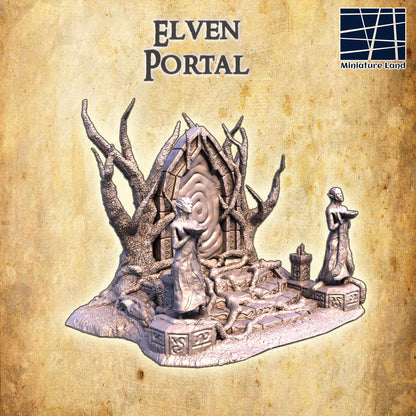 Elven Portal - Tabletop Terrain - 28 MM, Tabletop 3D Printed Terrain by MiniatureLand, Perfect for Wargaming and RPGs