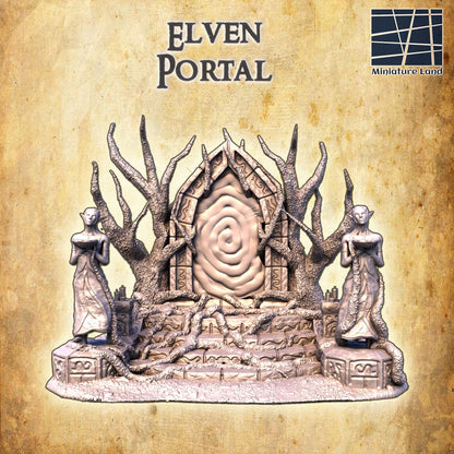 Elven Portal - Tabletop Terrain - 28 MM, Tabletop 3D Printed Terrain by MiniatureLand, Perfect for Wargaming and RPGs