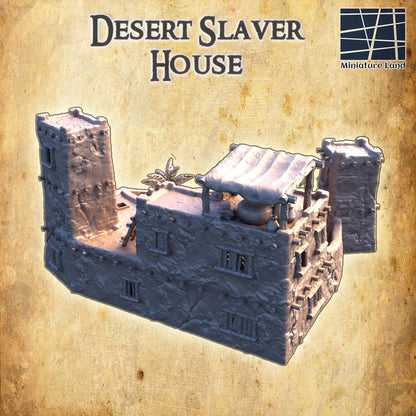 Desert Slaver House - Tabletop Terrain - 28 MM Tabletop 3D Printed Terrain by MiniatureLand, Perfect for Wargaming and RPGs
