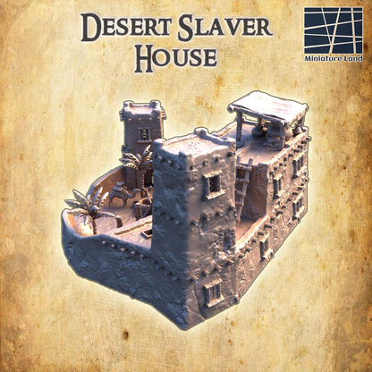Desert Slaver House - Tabletop Terrain - 28 MM Tabletop 3D Printed Terrain by MiniatureLand, Perfect for Wargaming and RPGs