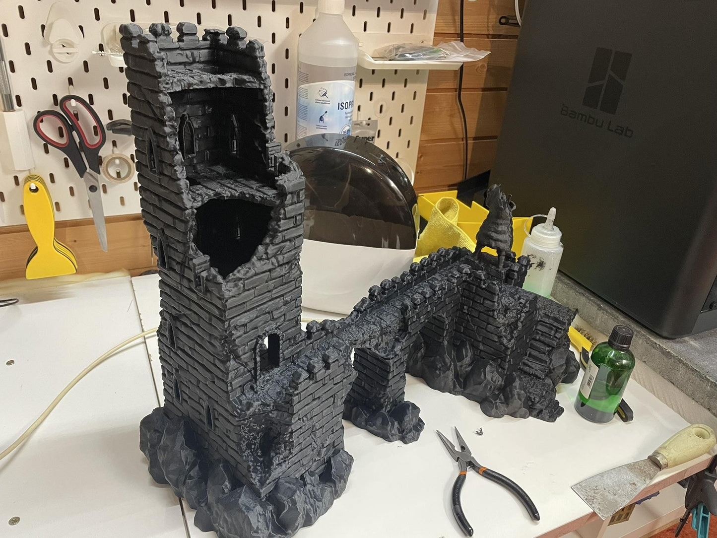 Abandoned River Tower - Tabletop Terrain - 28 MM, Tabletop 3D Printed Terrain by MiniatureLand, Perfect for Wargaming and RPGs