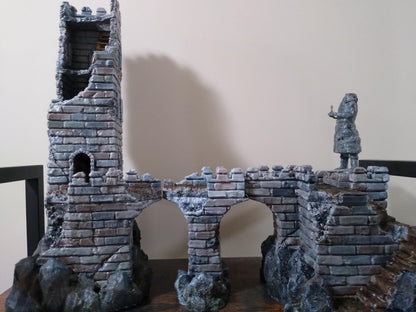 Abandoned River Tower - Tabletop Terrain - 28 MM, Tabletop 3D Printed Terrain by MiniatureLand, Perfect for Wargaming and RPGs