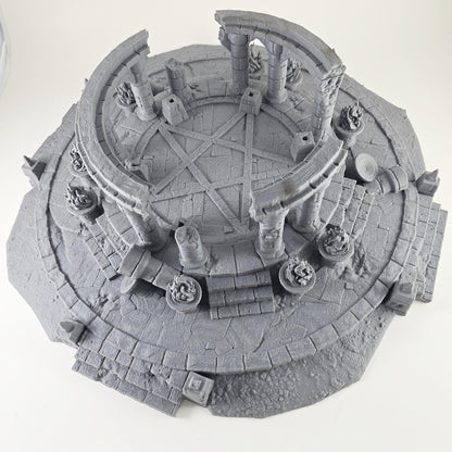 Old Round Altar - Tabletop Terrain - 28 MM, Tabletop 3D Printed Terrain by MiniatureLand, Perfect for Wargaming and RPGs