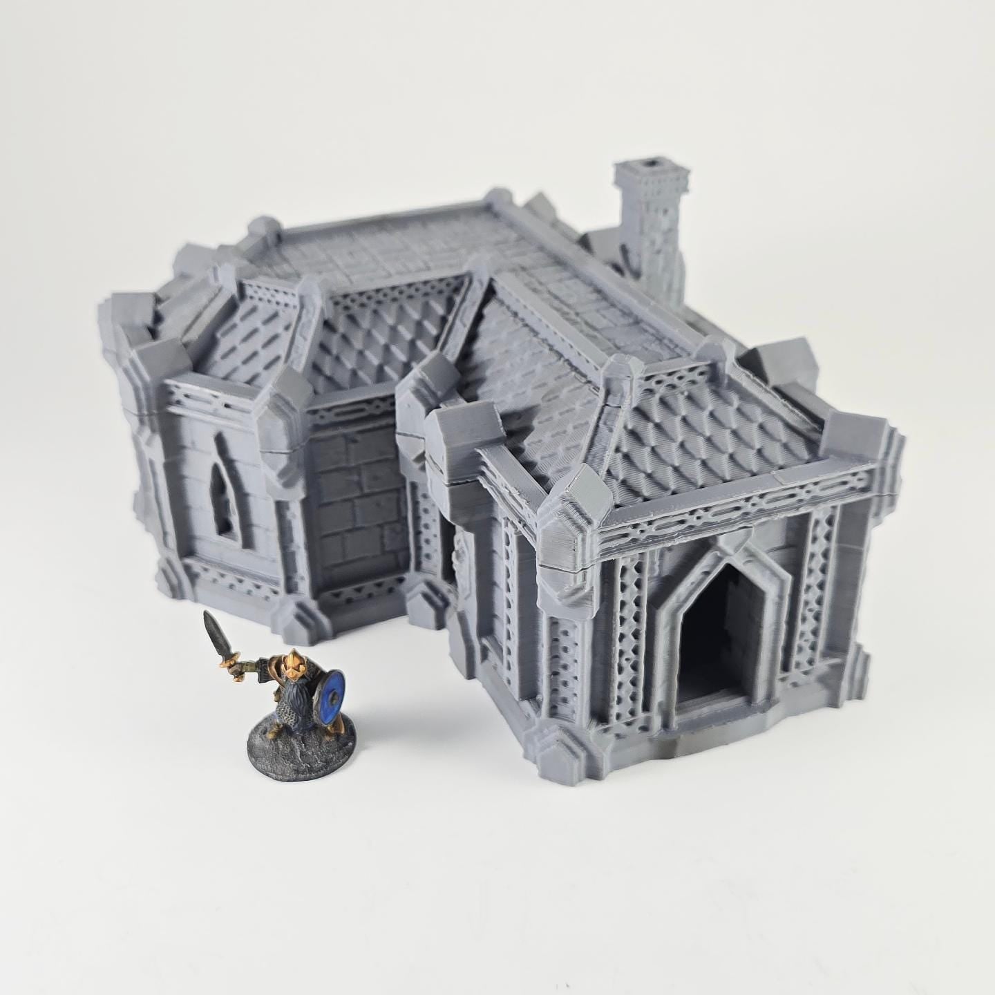 Dwarf Houses - Tabletop Terrain - 28 MM, Tabletop 3D Printed Terrain by MiniatureLand, Perfect for Wargaming and RPGs