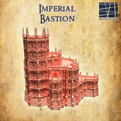 Imperial Bastion - Tabletop Terrain - 28 MM, Tabletop 3D Printed Terrain by MiniatureLand, Perfect for Wargaming and RPGs
